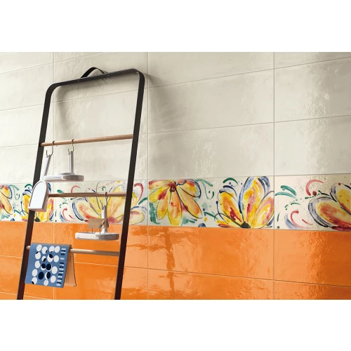 Декор Imola Ceramica Shades Flowers Sun Mix блестящий многоцветный 60x20 см