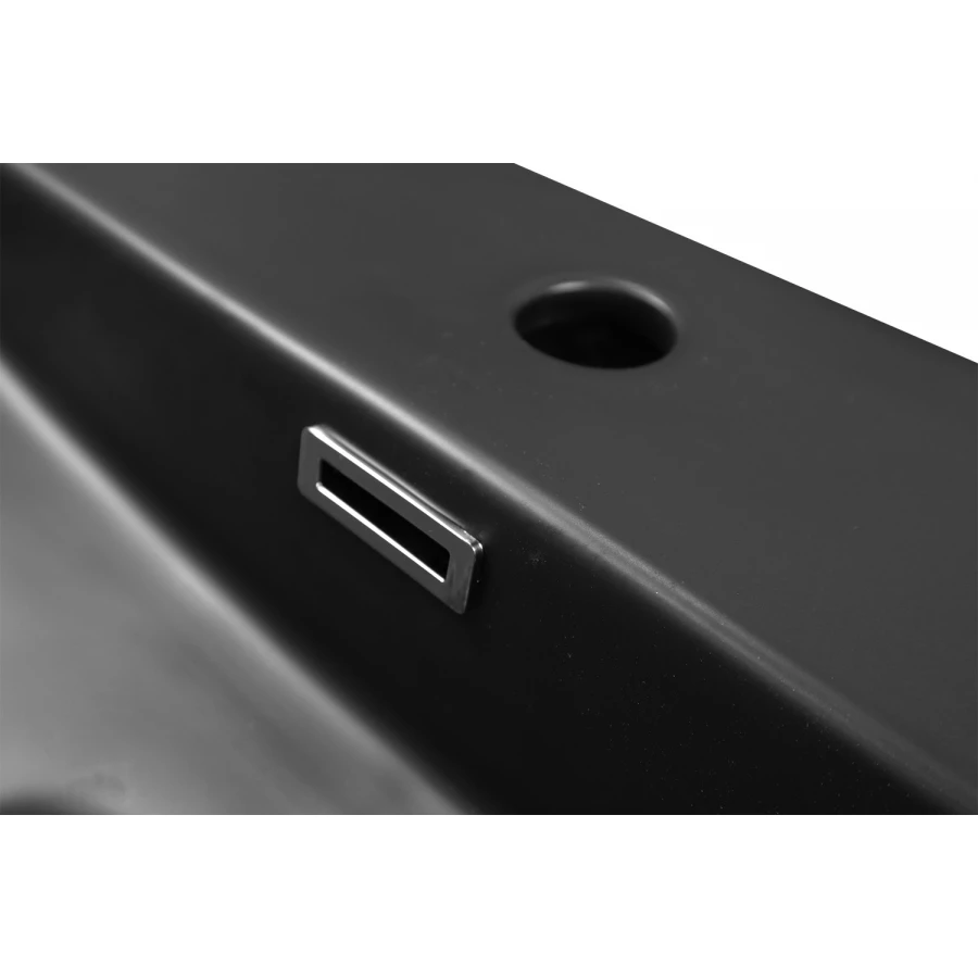 Раковина-чаша Azario накладная подвесная прямоугольная черный матовый AZ-2173-S-MB 50х42х12 см