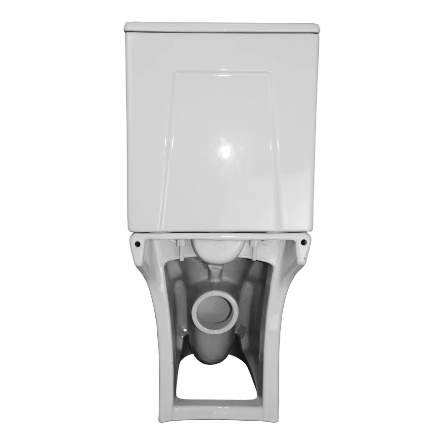 Унитаз напольный Azario Fretta Round безободковый со смывным механизмом geberi бачком и сиденьем микролифт AZ-1217A 65х34х77 см