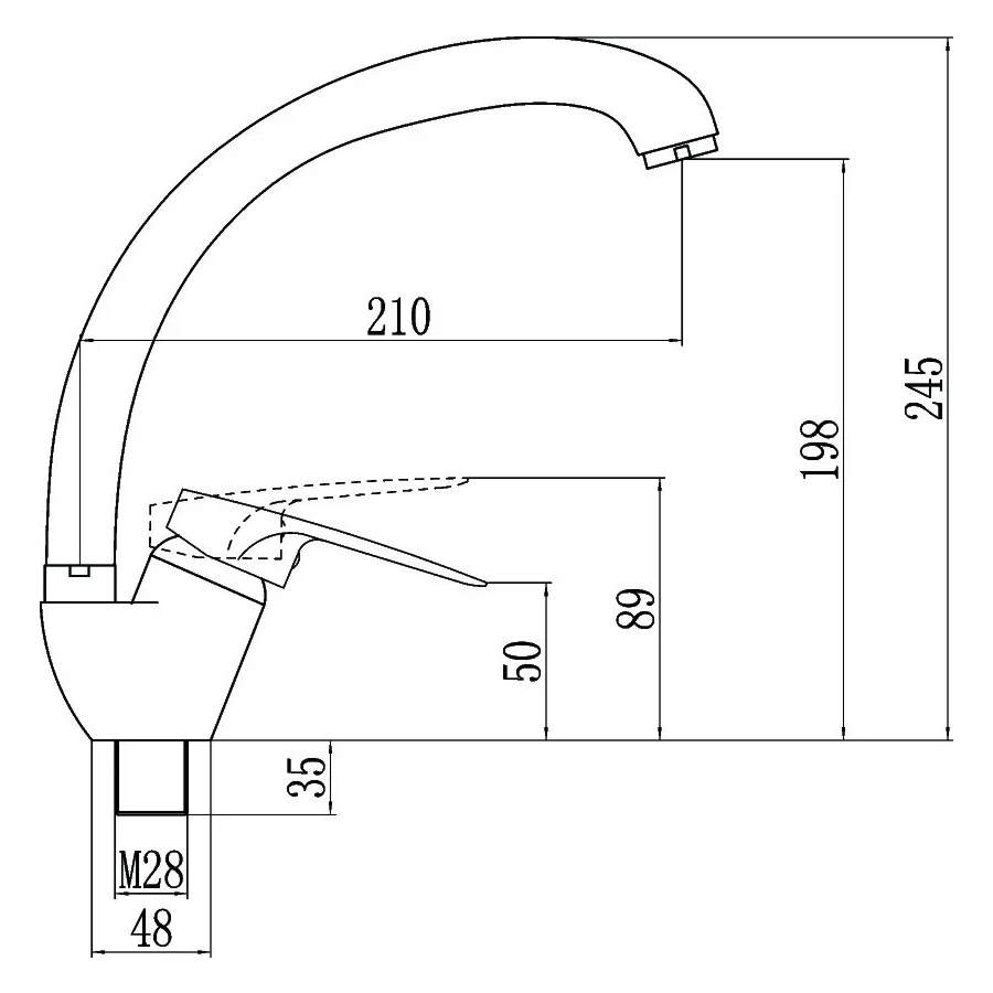 Смеситель для кухонной мойки Fmark FM4104W белый