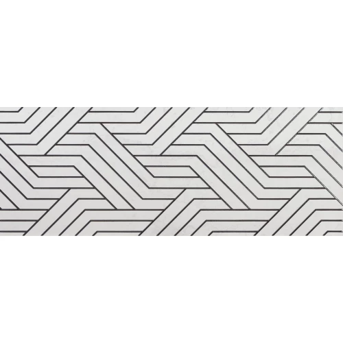 Декор Azulev Dec. Zeta perla белый 25х65 см