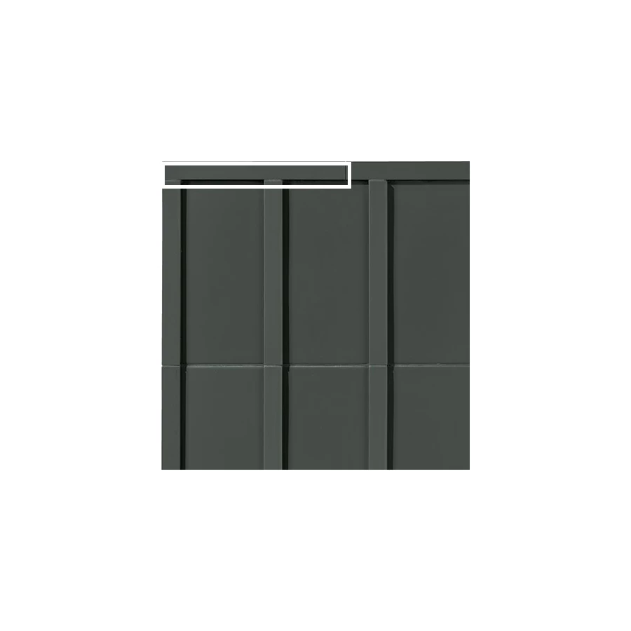 Керамогранит Mutina Мотиво Грапхите Терминале / Motivo Graphite Terminale матовый серый BOVTER07 28х2,8 см