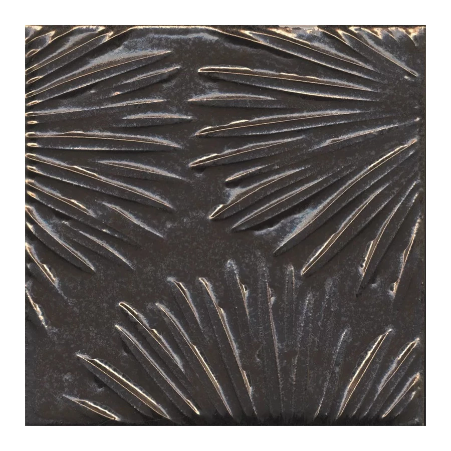 Плитка настенная Kerama Marazzi Агдаль 4 Декор металл структура матовый коричневый KMD2SFE002BN 15x15 см