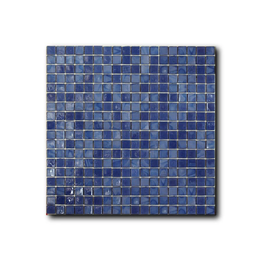 Мозаика стеклянная Art&Natura Classic Glass Inez 15x15 глянцевая голубая 29,5x29,5 см