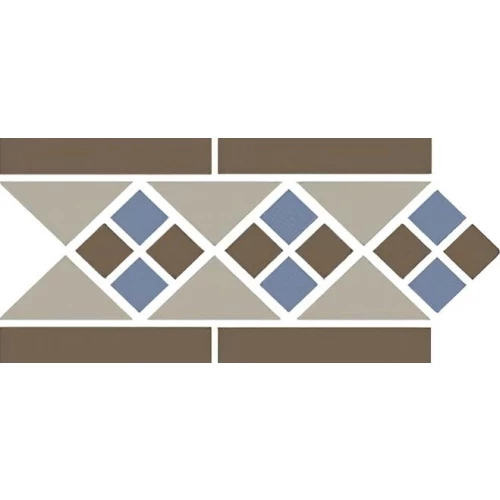 Керамогранит TopCer Оцтагон Нев Бордер Lisbon Витх 1 Стрип / Octagon New Border Лисбон With 1 Strip матовый коричневый LISBON2 B01/29/11 28х15 см