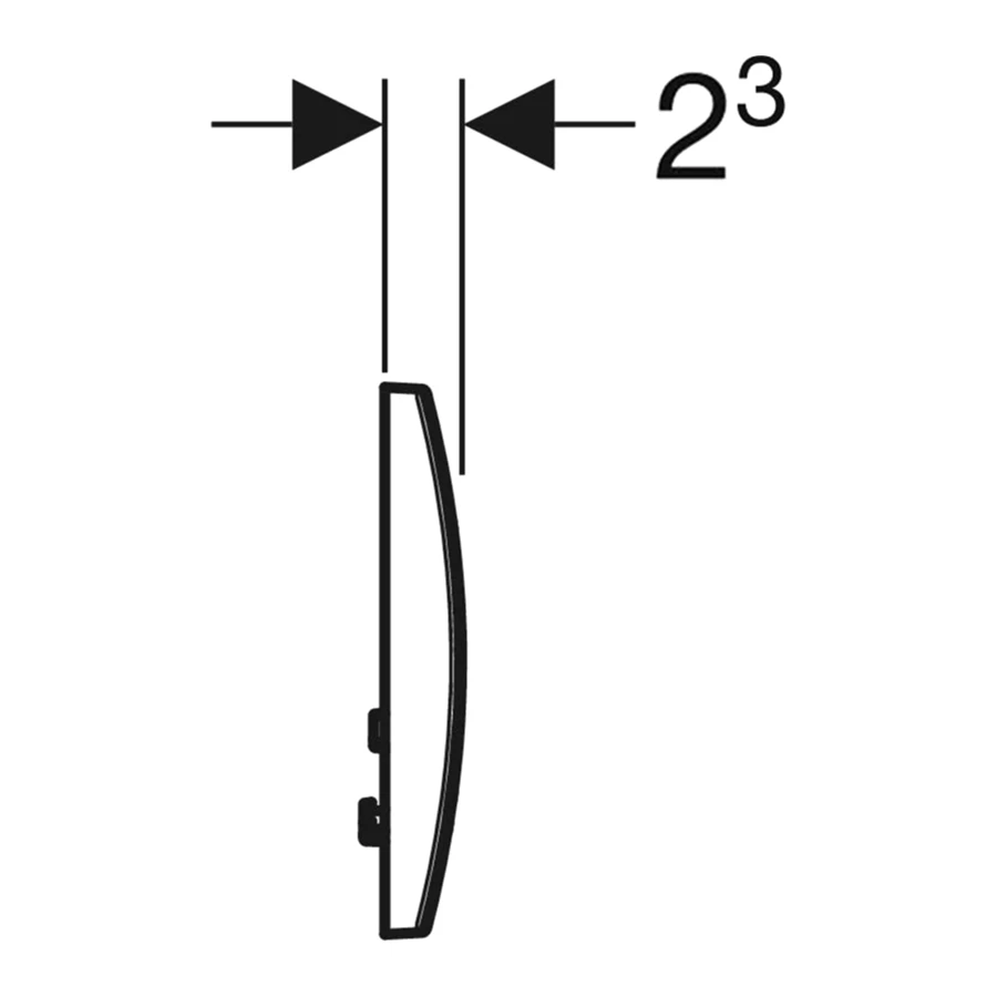 Смывная клавиша Geberit Delta 20 для двойного смыва Матовый хром 115.127.46.1