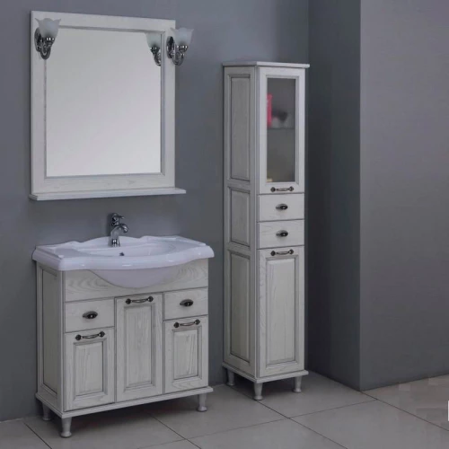 Зеркало Акватон Жерона 85 белое серебро 1A158702GEM20