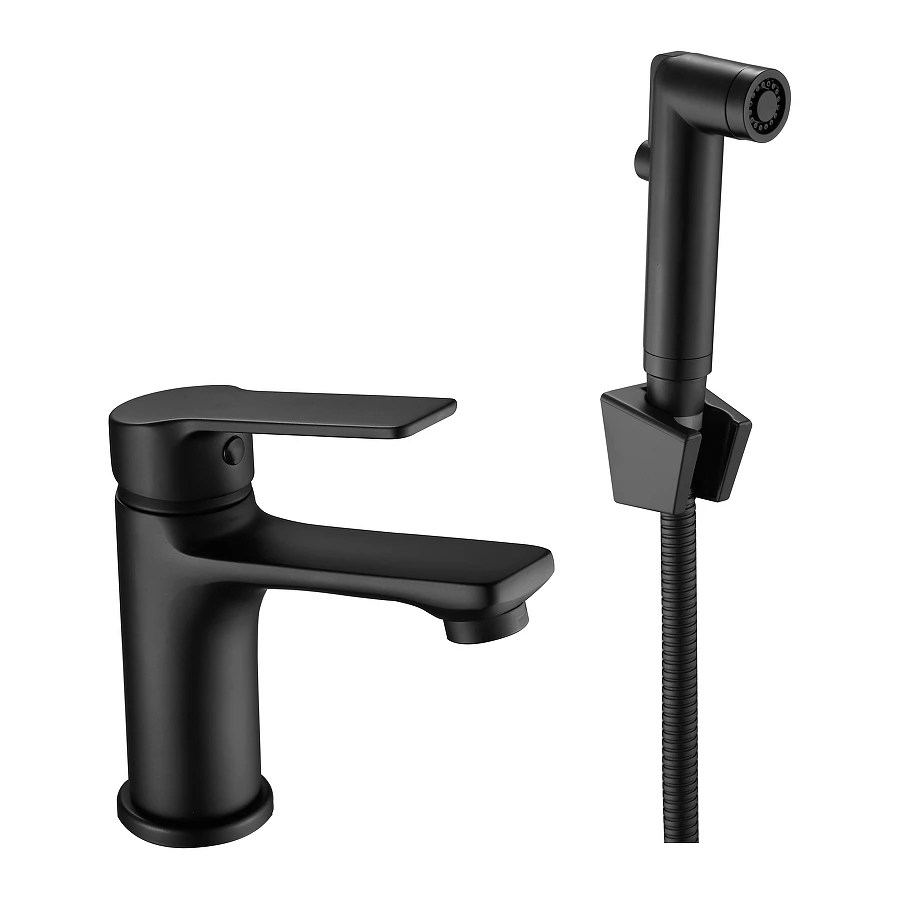 Смеситель с гигиеническим душем Esko singapore black SB 27H