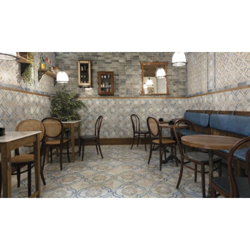 Плитка напольная Peronda ФС Рооц 4 / FS Roots 4 матовая голубая 28891 45х45 см