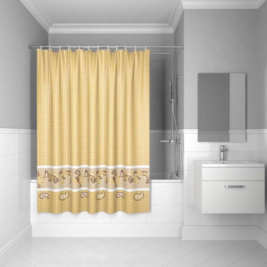 Штора для ванной комнаты Iddis Basic B52P218i11 бежевый 200*180 см