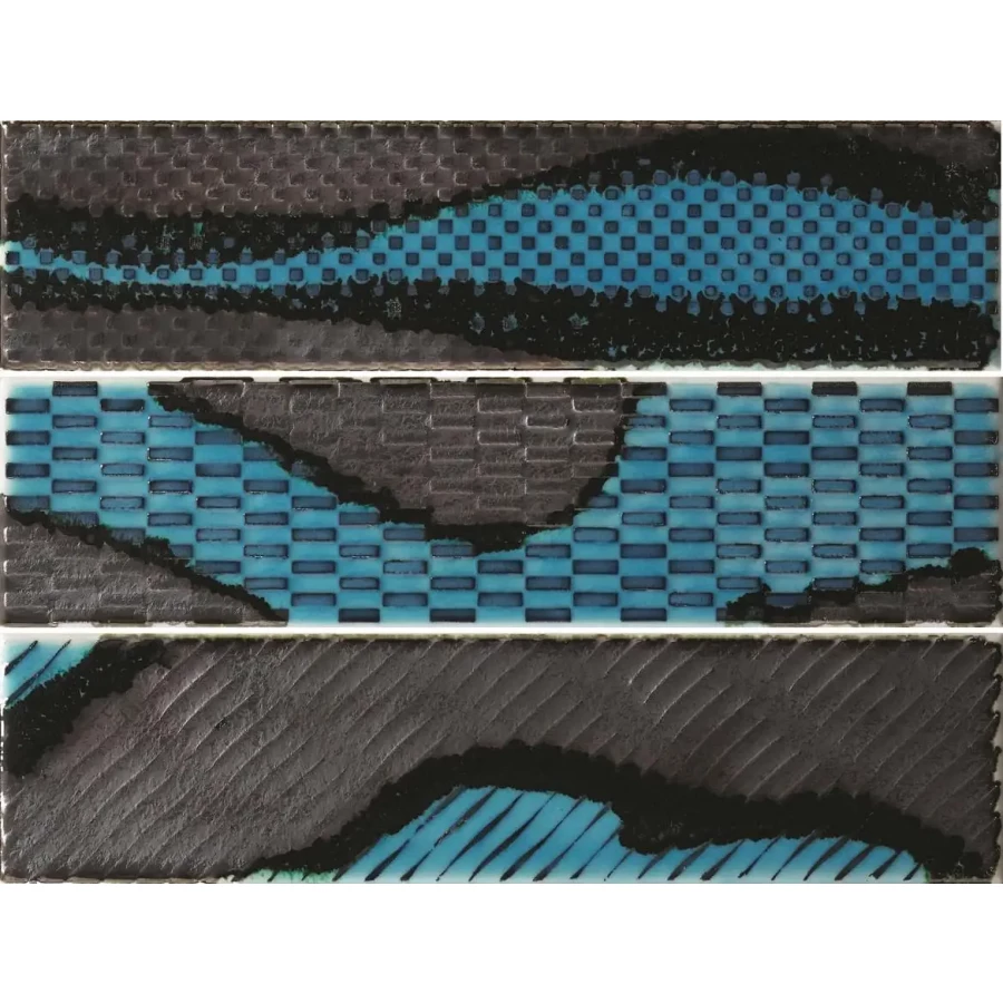 Декор Imola Ceramica Slash SLSH DK 73TQ Turquoise блестящий синий 30х7,5 см