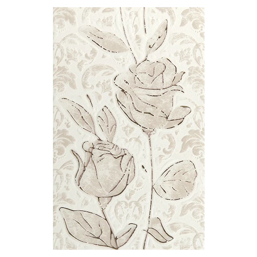 Декор Шахтинская плитка Fiora white 01 25x40