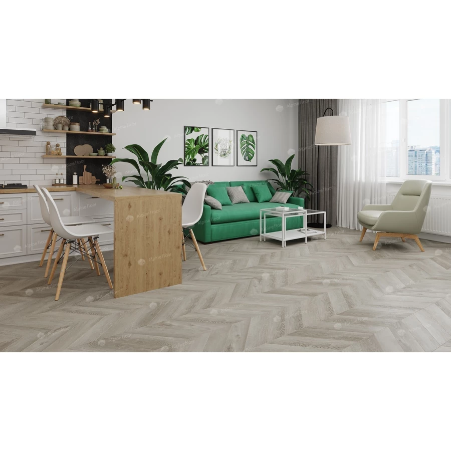 Ламинат Alpine Floor Chevron Alpine Дуб фантазия ECO 18-1 43 класс 5 мм 1,6764 кв.м.