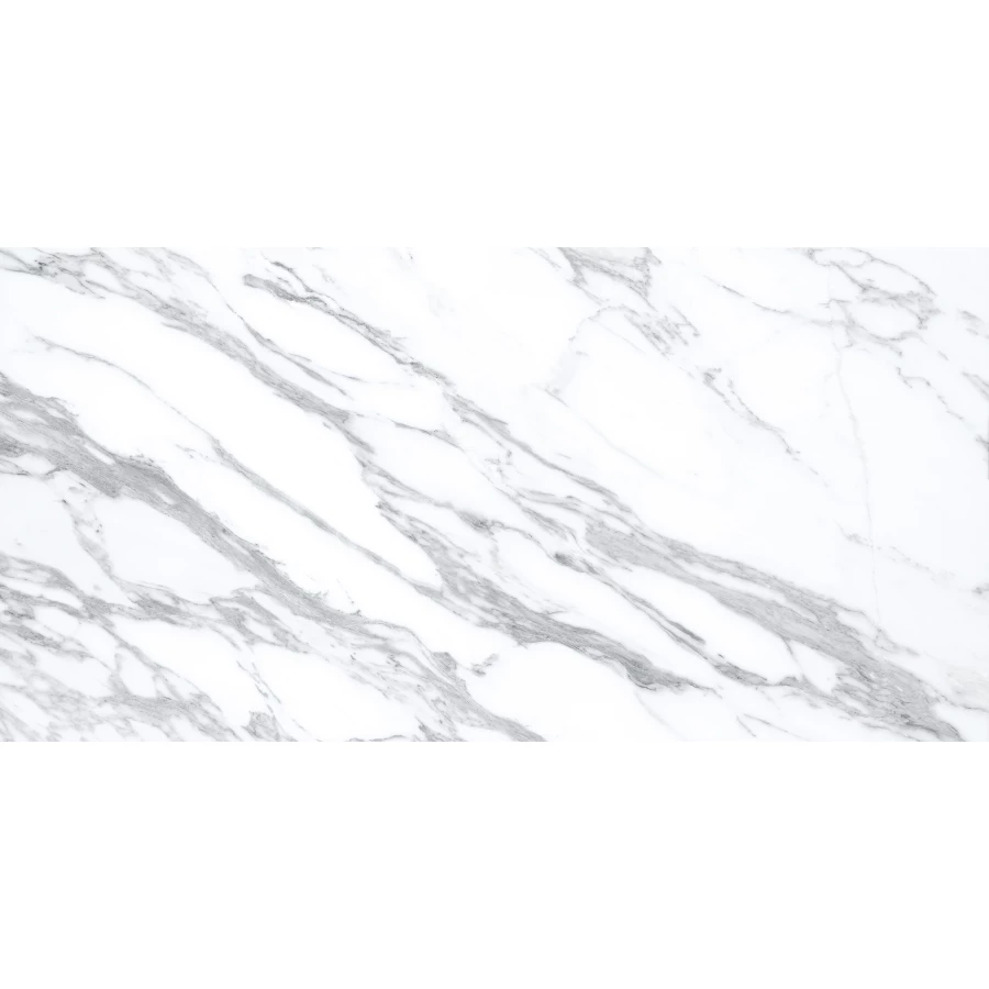 Керамогранит lamore Ceramic Gloss 60х120 Lamiton Bianco глянцевый бело-серый 60/120-031 120х60 см