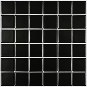 Мозаика Bonaparte Керамогранитная мозаика Manila Black 48х48 матовая черная 30,6х30,6 см