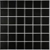 Мозаика Bonaparte Керамогранитная мозаика Manila Black 48х48 матовая черная 30,6х30,6 см