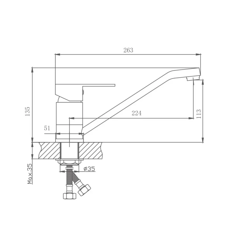 Смеситель для кухни Haiba HB42802
