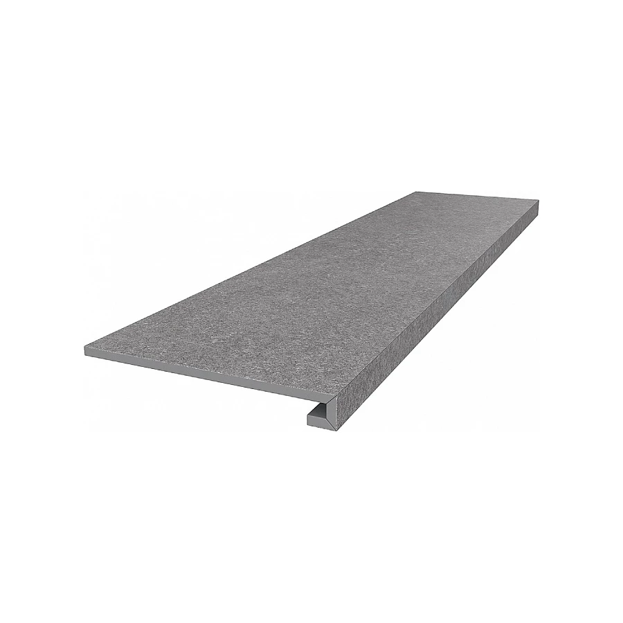 Ступень клееная из керамогранита Kerama Marazzi Роверелла матовая серая DL501200R\GCF 119,5х33 см