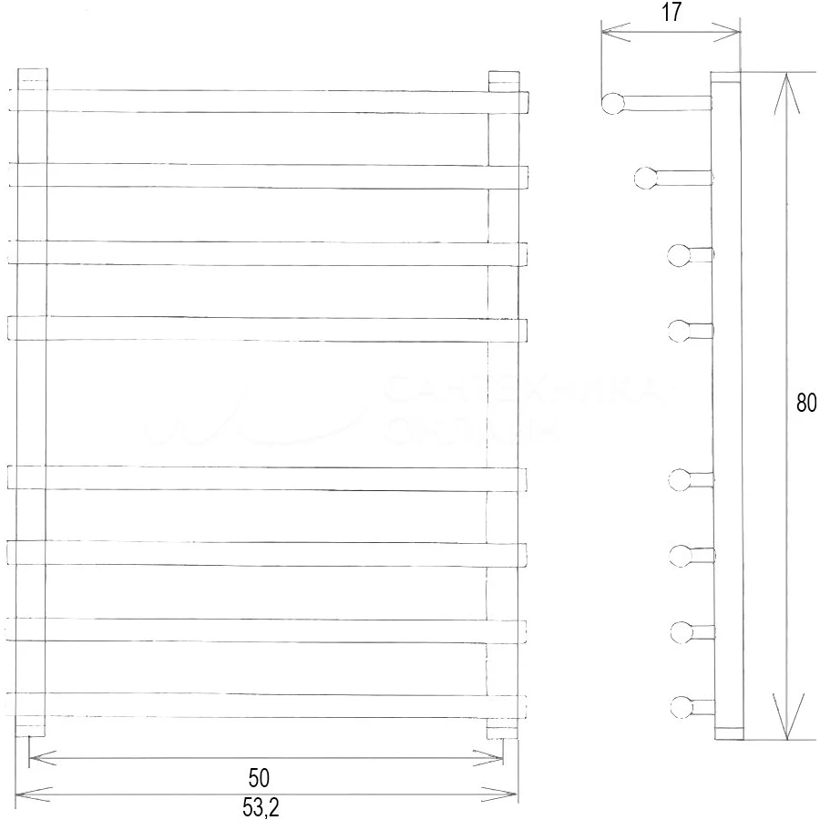 Полотенцесушитель Двин F braid 1