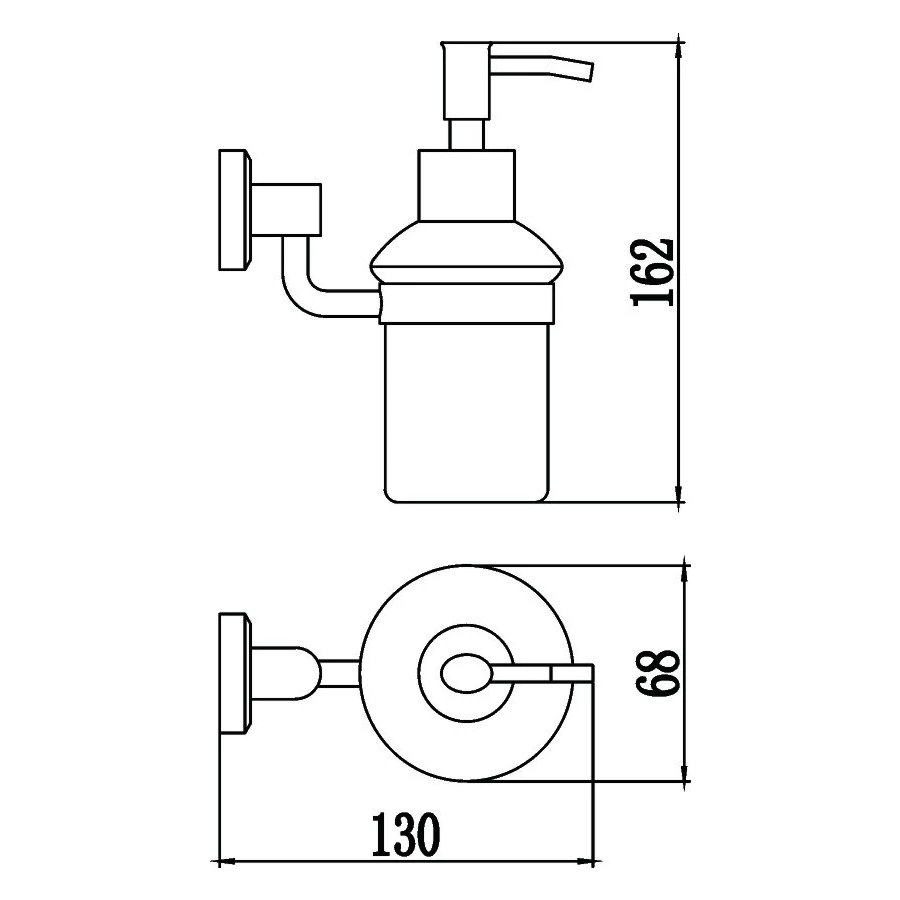 Дозатор для жидкого мыла с настенным держателем Savol 95 S-009531
