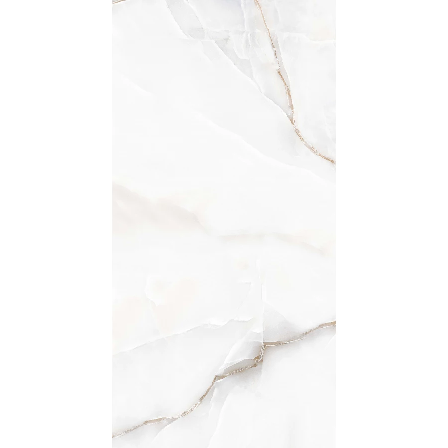 Керамогранит lamore Ceramic Gloss 60х120 Onyx Bianco глянцевый белый 60/120-045 120х60 см