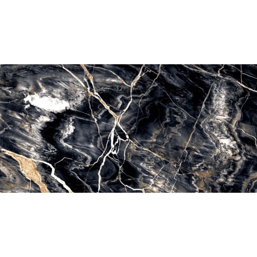 Керамогранит Infinity Ceramic Terrazini Nero High Glossy 120х60 см