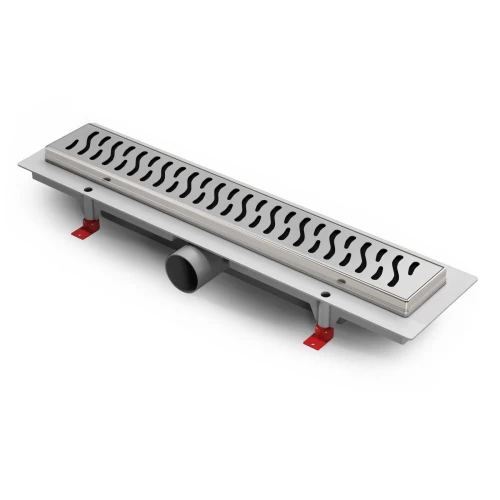 Душевой лоток Creto Zigzag с решеткой хром CRE-350 ZN 35 см