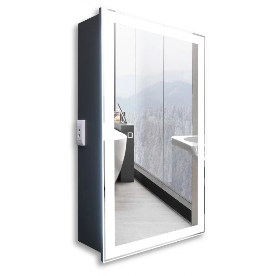 Зеркало-шкаф Silver Mirrors сенсорный выключатель Munchen-ANTHRACITE LED-00002667 42.8x72.8 см