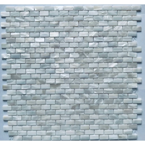 Мозаика Pixel mosaic Перламутр Super White 20х10 перламутр глянцевая белая PIX 768 30х29 см