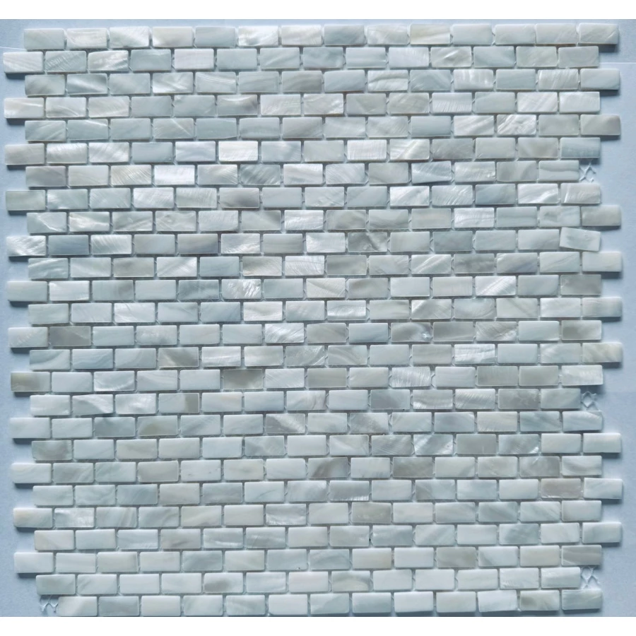 Мозаика Pixel mosaic Перламутр Super White 20х10 перламутр глянцевая белая PIX 768 30х29 см