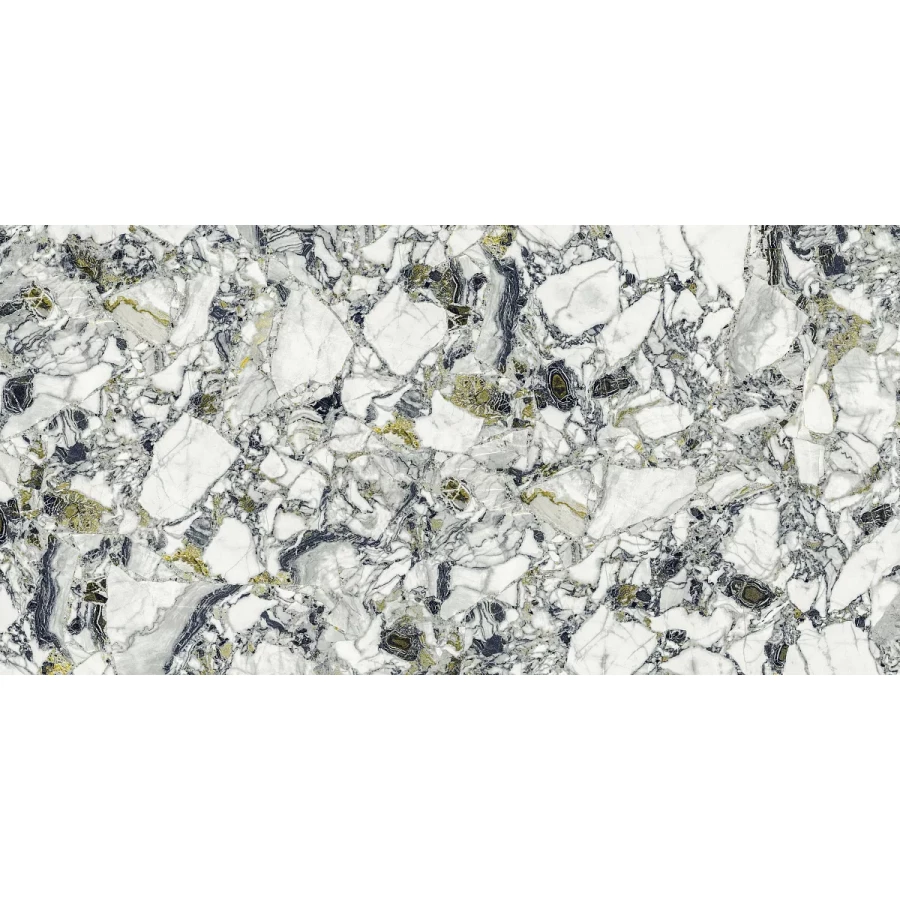 Керамогранит Atlas Concorde Forte Dei Marmi Quark Ceppo Apuano Forest Matt Rett матовый белый 610010002960 160х80 см