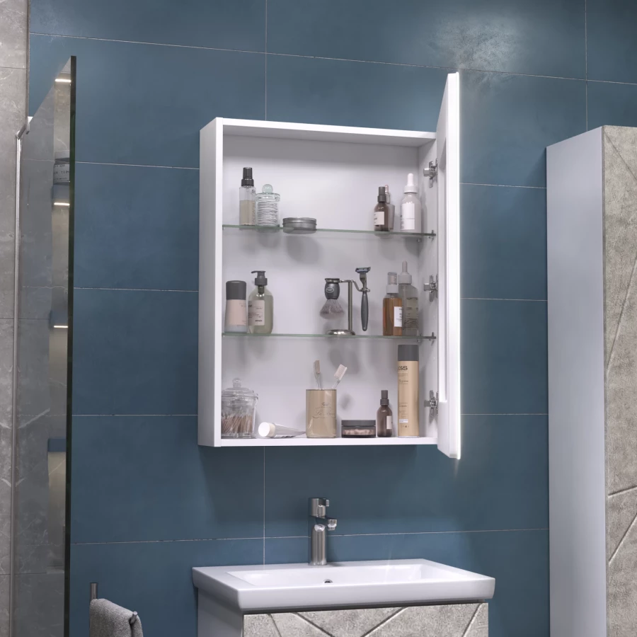 Зеркало шкаф Vigo Geometry Step 600 навесной 301 59.7x79 см