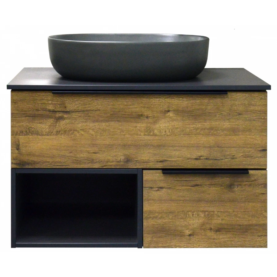 Тумба подвесная Azario Gris 75 с нишей цвет дуб веллингтон CS00080429 75х50х56 см