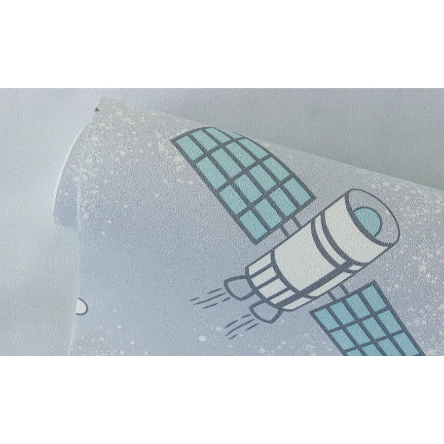 Обои флизелиновые Аспект Deluxe Акцент Космикс белые 70438-14 1,06х10,05 м