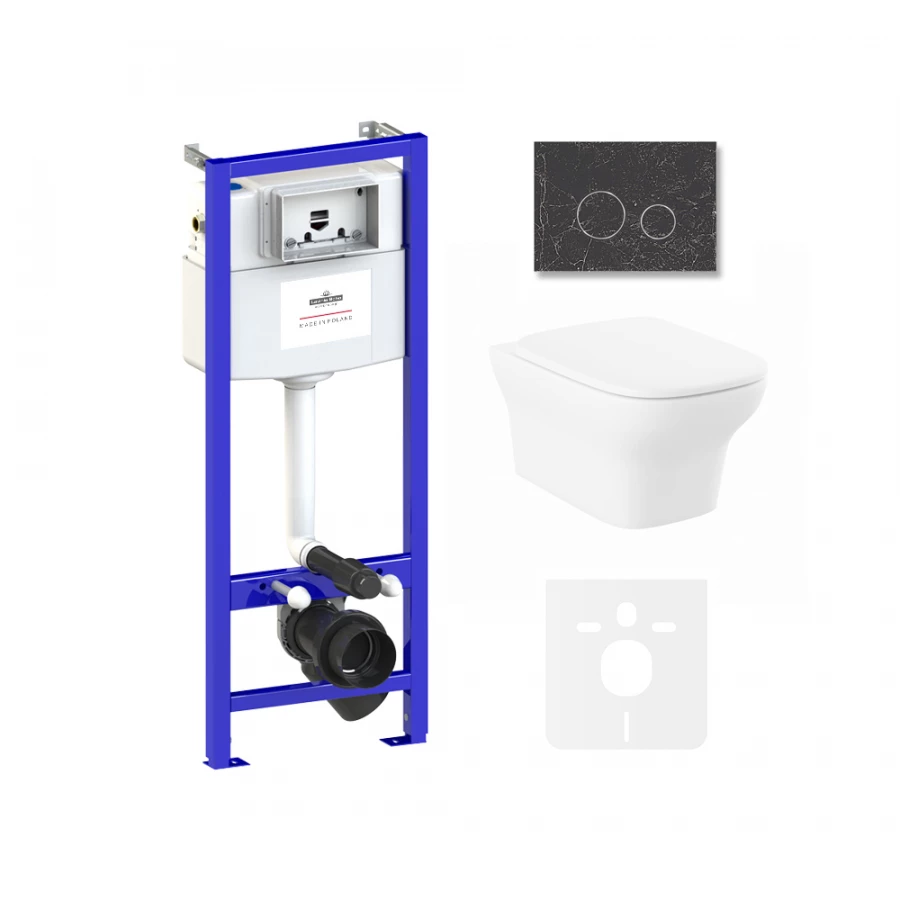 Унитаз Lavinia Boho Relfix Bristol Rimless 75110219 (комплект 6 в 1)