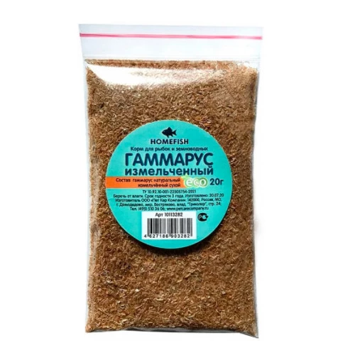 Корм Homefish для рыб гаммарус измельченный пакет 20 г