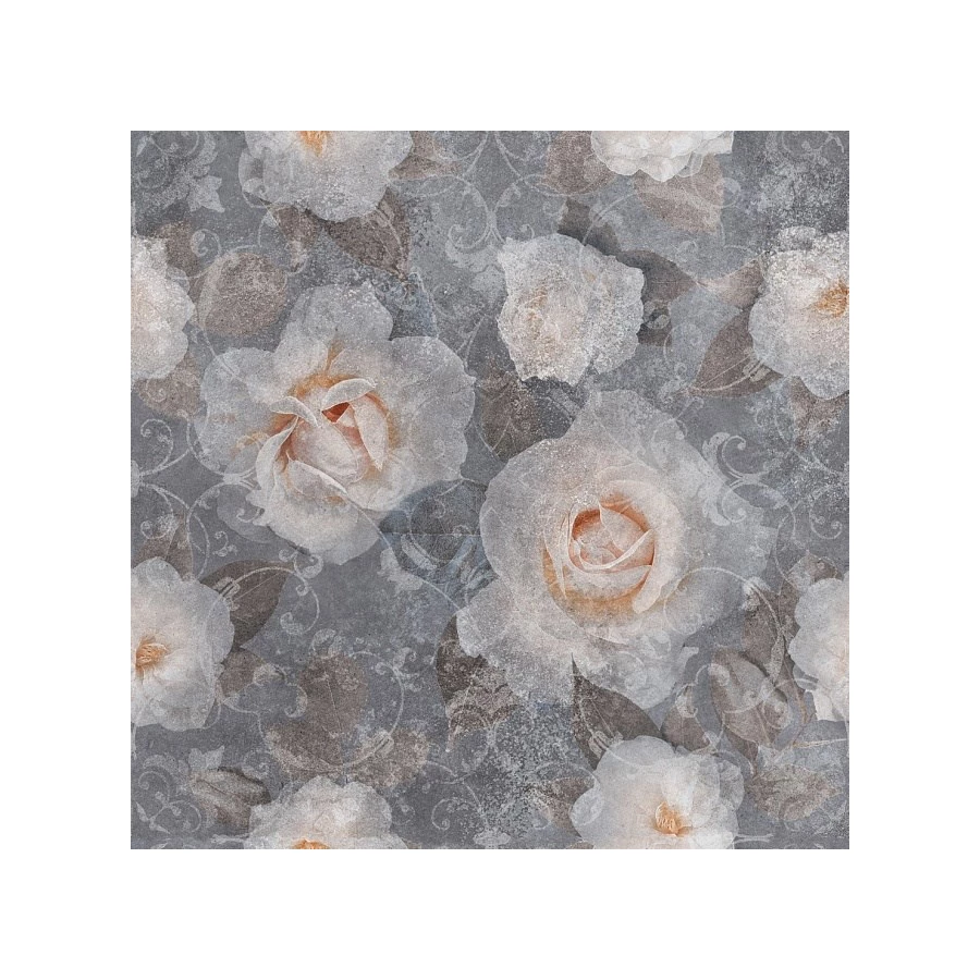 Керамогранит Kerama Marazzi Турнель декорированный обрезной матовый серый DL841090R 80x80 см