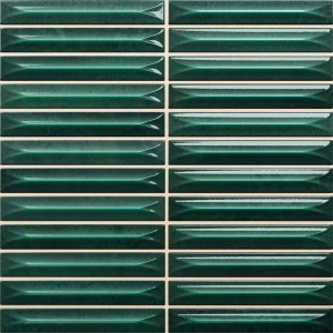 Плитка настенная Vilar Albaro Nairobi Arrow Green 10х1,5 глянцевая зеленая 20x20 см