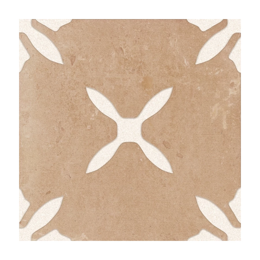 Керамогранит Harmony Peronda Pangea Clay Flower LT матовый бежевый 3386040802 22,3х22,3 см