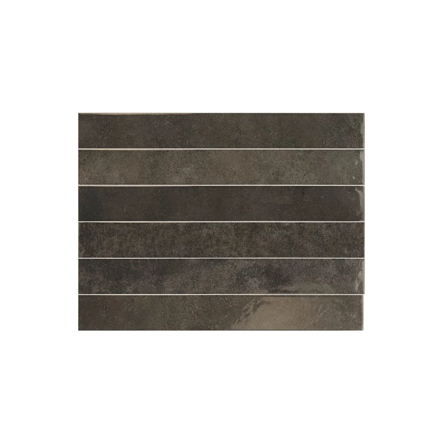 Плитка настенная Equipe Verticale Soot глянцевая коричневая 31927 40х5 см