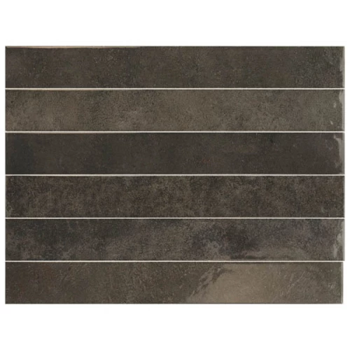 Плитка настенная Equipe Verticale Soot глянцевая коричневая 31927 40х5 см