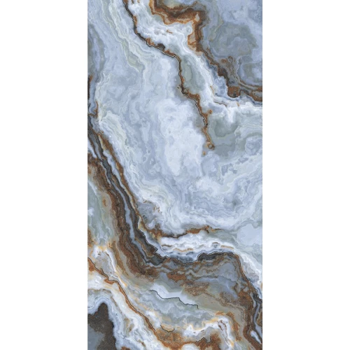 Керамогранит Casati Ceramica Carving Polished Gold GS Norway Blue Golden Carving синий 120х60 см