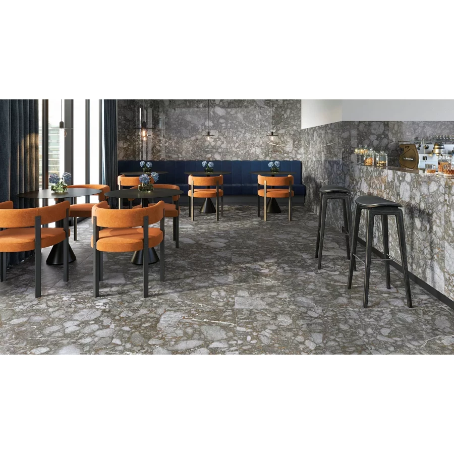 Керамогранит Atlas Concorde Forte Dei Marmi Quark Ceppo Apuano Quartz Lapp серый 610015000704 80х80 см