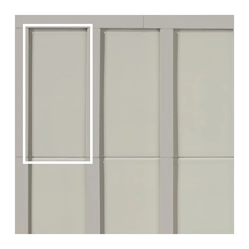 Плитка настенная Mutina Мотиво Схалк / Motivo Chalk матовая серая BOV02 28х14 см
