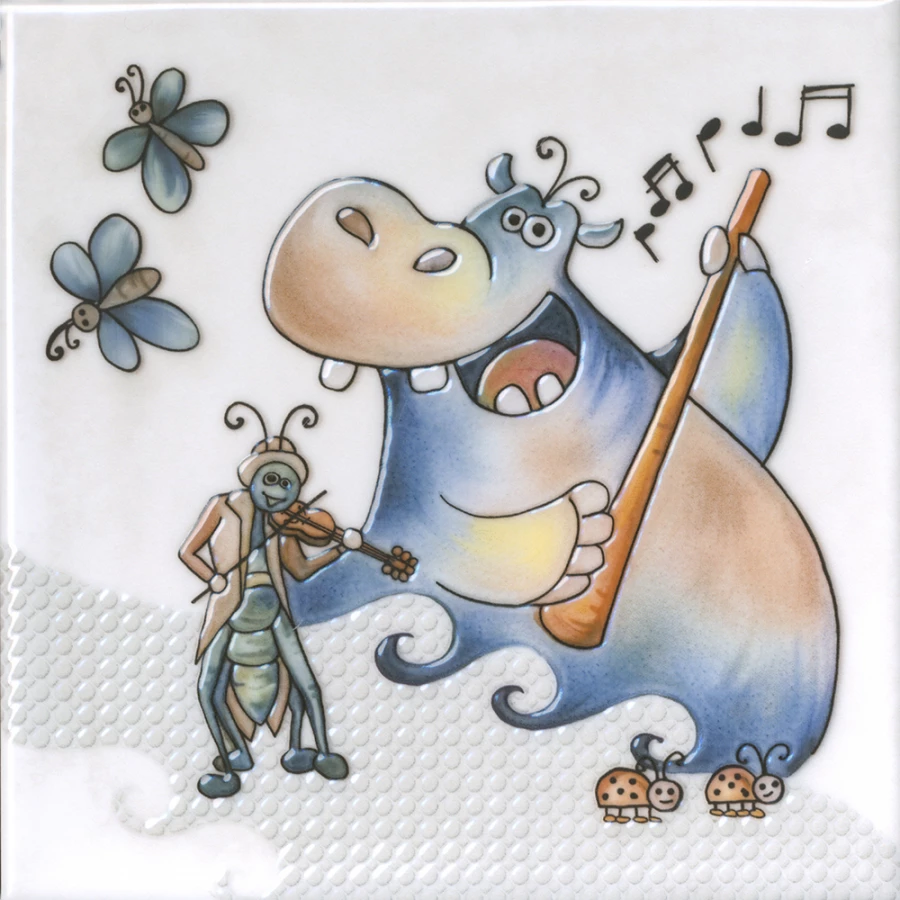 Декор Kerama Marazzi Симфония 1 глянцевый белый VT/A480/5232 20x20 см