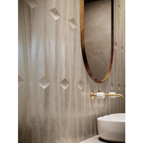 Декор Porcelanosa Веллуто Беиге Десо / Velluto Beige Deco матовый бежевый 100354907 150х59,6 см