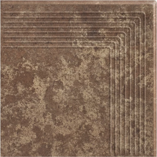Ступень угловая Ceramika Paradyz Ilario Brown Stopnica Narozna 30x30 см