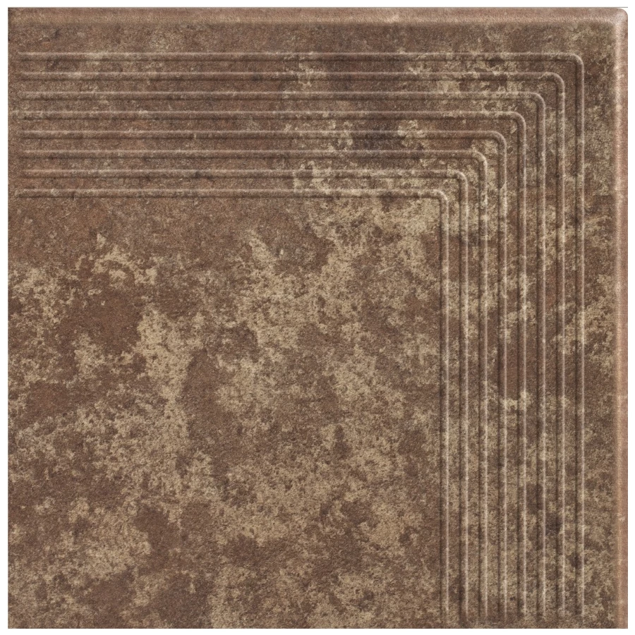 Ступень угловая Ceramika Paradyz Ilario Brown Stopnica Narozna 30x30 см
