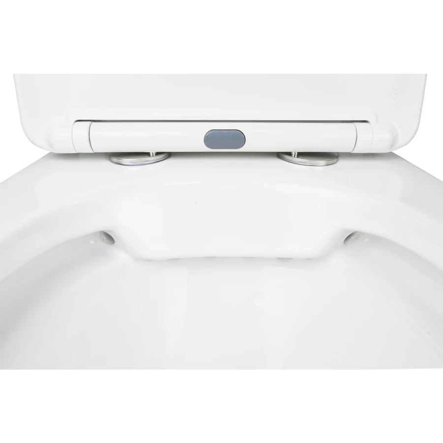 Унитаз напольный Azario Fretta Square безободковый с бачком и сиденьем микролифт AZ-5121 65х34х79 см