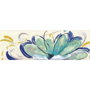 Декор Imola Ceramica Shades Flowers Sea Mix блестящий многоцветный 60x20 см